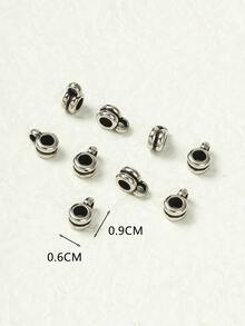 100pcs Round DIY Pendant - Ancient Silver - View 3