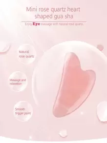 1 pieza lindo mini ojo cuarzo rosa piedra guasha Cuarzo Rosa Gua Sha Herramienta Asiática Belleza Secreto Facial Herramienta Alivia las Tensiones y Reduce la Hinchazón Belleza Cuidado de la Piel