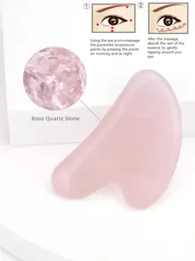 1 pieza lindo mini ojo cuarzo rosa piedra guasha Cuarzo Rosa Gua Sha Herramienta Asiática Belleza Secreto Facial Herramienta Alivia las Tensiones y Reduce la Hinchazón Belleza Cuidado de la Piel