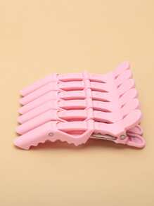 6pz rosa coccodrillo fermagli per capelli morsetti parrucchiere salone professionale presa per capelli coccodrillo forcine per capelli accessori per barbiere - Rosa - Visualizzare 3