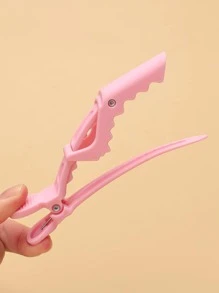 6pz rosa coccodrillo fermagli per capelli morsetti parrucchiere salone professionale presa per capelli coccodrillo forcine per capelli accessori per barbiere - Rosa - Visualizzare 4