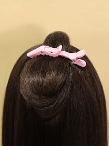 6pz rosa coccodrillo fermagli per capelli morsetti parrucchiere salone professionale presa per capelli coccodrillo forcine per capelli accessori per barbiere - Rosa - Visualizzare 2