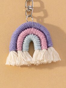 Women's Bag Accessory Rainbow Bag Charm Gift Bag Present Funny Gifts Funny Gift Multicolor Bag Charms Car Accessories Women Key Chain Charms Crochet Bag Cute Keychain Plush Keychain Plushie - Multicolor - View 2