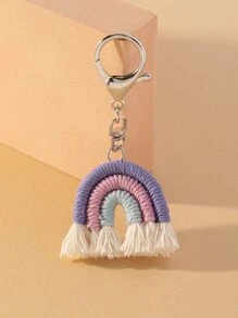 Women's Bag Accessory Rainbow Bag Charm Gift Bag Present Funny Gifts Funny Gift Multicolor Bag Charms Car Accessories Women Key Chain Charms Crochet Bag Cute Keychain Plush Keychain Plushie - Multicolor - View 4
