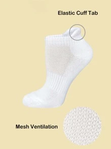 FLSHMCEN Sports Outdoor 3pairs Breathable Sports Socks - White - View 5