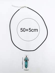 15 chiếc Mặt dây chuyền tự làm pha lê tự nhiên & 15 chiếc dây - Nhiều màu - Xem 3