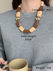 Collar con cuenta de color combinado