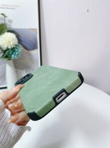 Funda para móvil con textura - Verde Oliva - Ver 5