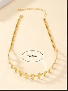 Cross Decor Choker - Yellow Gold - View 3