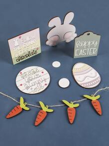 1set Easter Egg & Rabbit Design Decoration Craft