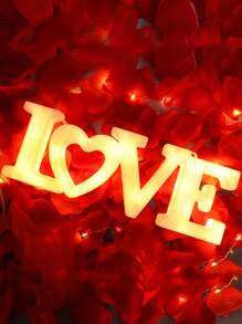 1 pieza Luz de la decoración con diseño de letra - Amarillo - Ver 2