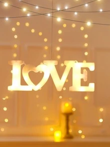 1 pieza Luz de la decoración con diseño de letra - Amarillo - Ver 3