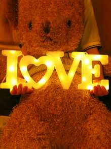 1 pieza Luz de la decoración con diseño de letra - Amarillo - Ver 4