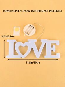 1 pieza Luz de la decoración con diseño de letra - Amarillo - Ver 5