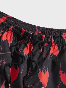 ROMWE MEN 男士愛心圖案短褲 - 彩色 - 查看 3