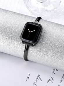 不鏽鋼錶帶相容於 Apple Watch 錶帶 38 毫米 40 毫米 41 毫米 42 毫米 44 毫米 45 毫米 Apple Watch SE 系列 9 8 7 6 5 4 3 2 1，纖薄多功能男士/女士手鐲 - 黑色 - 查看 5