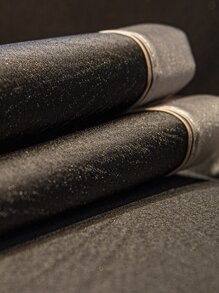 1pc Contrast Binding Anti-slip Sofa Towel - Black - View 7