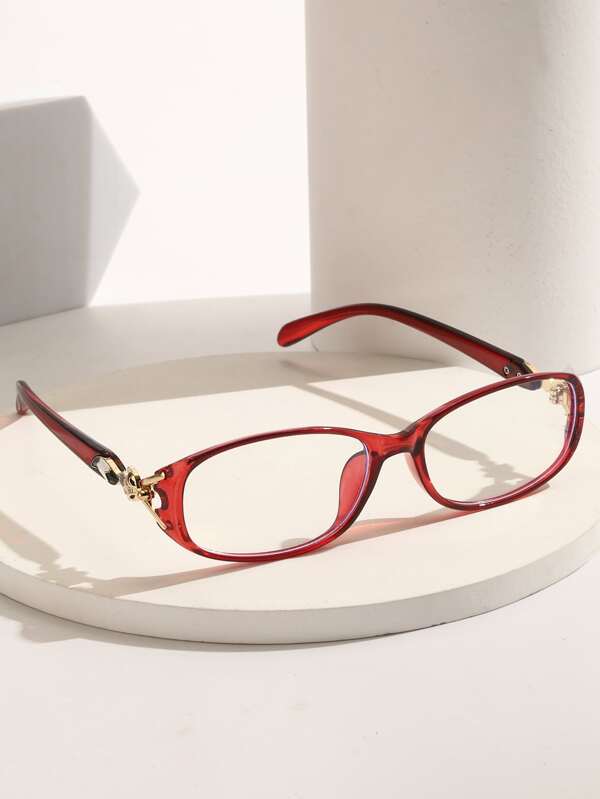 1pc Fashion Non-Prescription High-Definition Clear Lens Oval Eyeglasses Frame