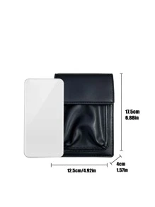Mini Bolsa Cuadrada De Solapa Minimalista Para Hombre, Bolso De Mano, Bolsa De Deporte, Para Estudiantes Universitarios De Secundaria Para Viajes, Universidad, Escuela - Bolsa Bandolera, Bolso De Hombro, Bolso Lateral - Bolsa Pequeña Negra Para Regalo De Verano De Hombres - Negro - Ver 3