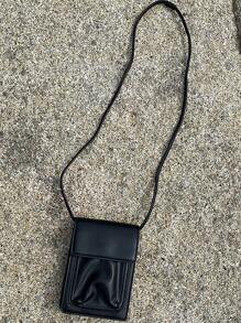 Mini Bolsa Cuadrada De Solapa Minimalista Para Hombre, Bolso De Mano, Bolsa De Deporte, Para Estudiantes Universitarios De Secundaria Para Viajes, Universidad, Escuela - Bolsa Bandolera, Bolso De Hombro, Bolso Lateral - Bolsa Pequeña Negra Para Regalo De Verano De Hombres - Negro - Ver 5