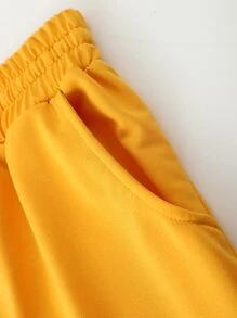 Manfinity EMRG 男士卡通圖案T恤和腰部抽繩短褲 - 彩色 - 查看 3