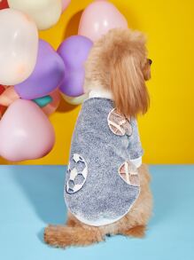 1pc Pet Fleece Hoodie Clothes For Dogs And Cats, Winter Warm - Multicolor - View 2