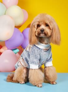 1pc Pet Fleece Hoodie Clothes For Dogs And Cats, Winter Warm - Multicolor - View 5