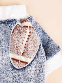 1pc Pet Fleece Hoodie Clothes For Dogs And Cats, Winter Warm - Multicolor - View 6