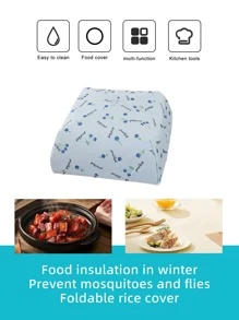 1pc Cherry & Letter Graphic Food Fresh-keeping Cover - Multicolor - View 3