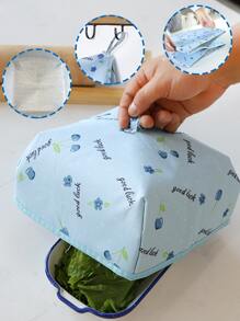 1pc Cherry & Letter Graphic Food Fresh-keeping Cover - Multicolor - View 4