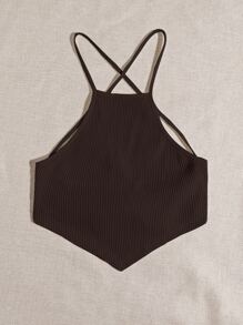 SHEIN EZwear 十字交叉後背繫帶吊帶上衣