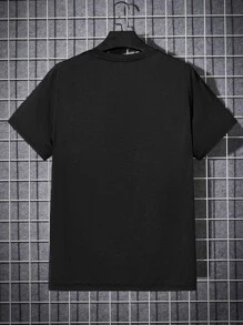 Manfinity VCAY Men T-Shirts Fit Crew Neck Short Sleeve Graphic Tee Fashion Men Clothes Funny Summer - Black - View 2