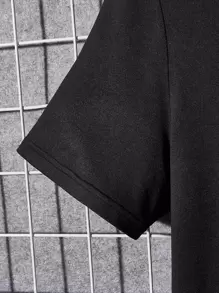 Manfinity VCAY Men T-Shirts Fit Crew Neck Short Sleeve Graphic Tee Fashion Men Clothes Funny Summer - Black - View 3