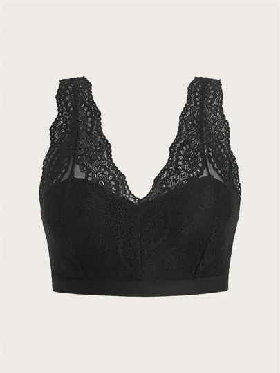 加大花朵蕾丝文胸内衣