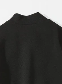 SHEIN Chàng trai trẻ Đồ họa Chữ cái Lót nhiệt Áo khoác bomber & Quần nỉ Không có áo len - Nhiều màu - Xem 3