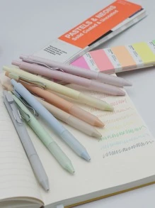 8 piezas Pluma pastel gel tinta - Multicolor - Ver 2