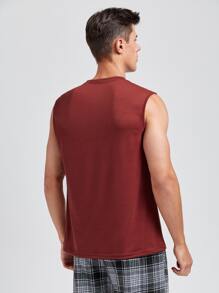 Hombres Top tank de dormir unicolor