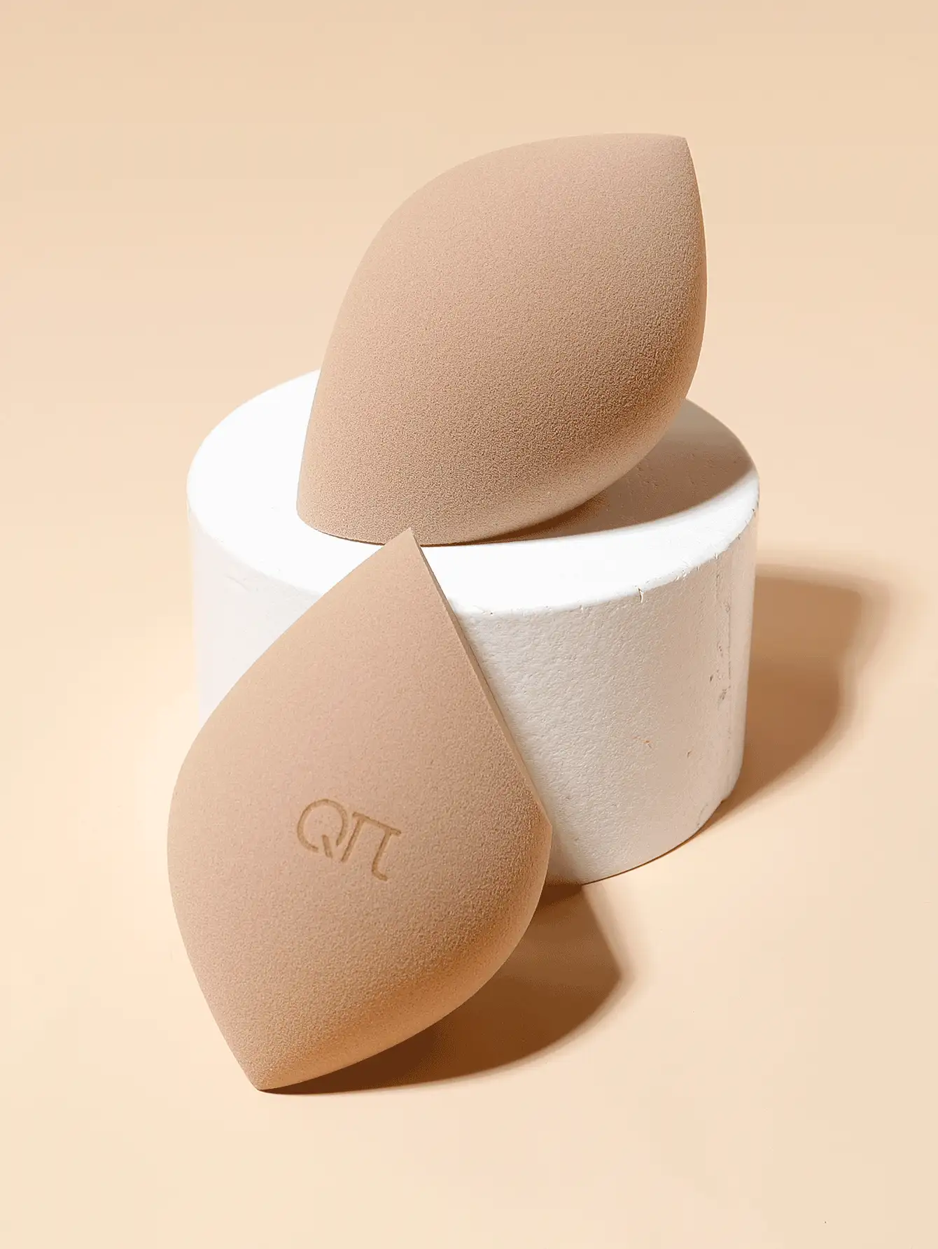 2个固体化妆海绵，干湿两用化妆蛋，2个柔软化妆海绵，日常化妆，轻松上妆，化妆，便宜，房间装饰，梳妆台，旅行，卧室，化妆配件，粉扑，美妆蛋，散粉扑，化妆海绵，便宜，圣诞礼物，化妆品，化妆工具，便宜货，礼物，女士礼物，圣诞礼物 - 駝色 - 查看 3