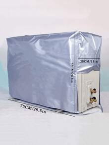 1pc Outdoor Air Conditioning Cover, Air Conditioner Waterproof Dust Cover, Washing Anti-dust Anti-snow Cleaning Bag Rainproof - Silver - View 6