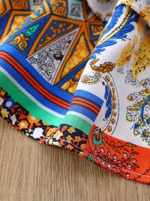 Bebé Top de tirantes con estampado floral ribete con fruncido con pantalones & Accesorio Diadema - Multicolor - Ver 6