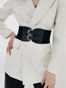 Thắt lưng khóa đôi - màu đen - Xem 6