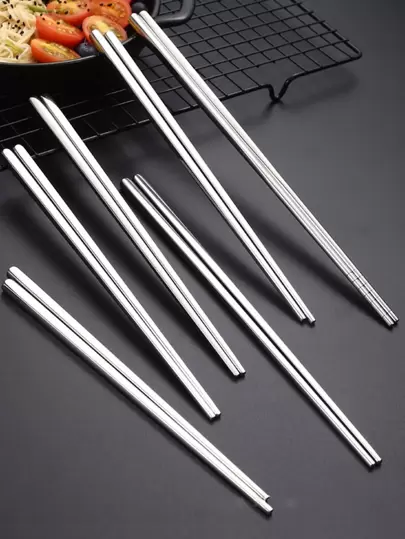 1 双不锈钢筷子、厨房、圣诞礼物