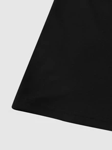 Aesthetic Post--Men Letter Graphic Tee - Black - View 4