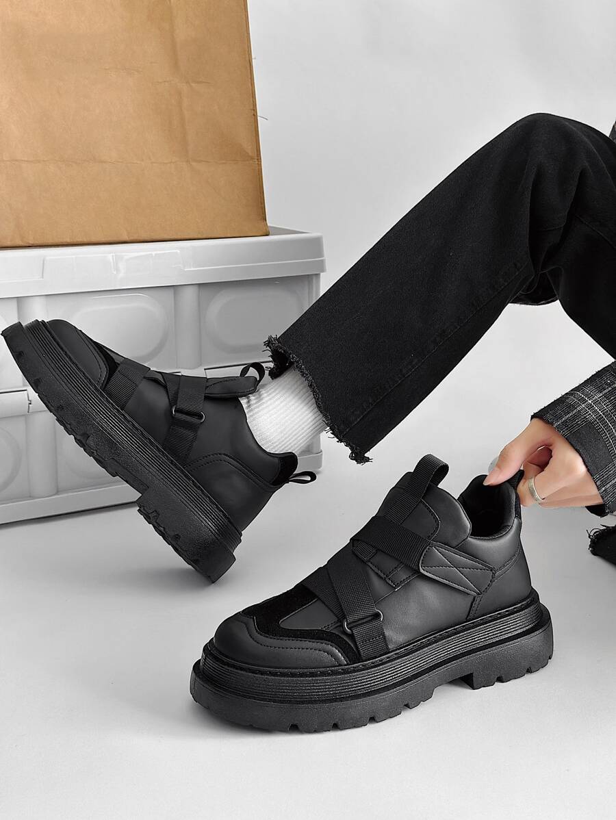 Hombres Zapatillas deportivas con tira - Negro - Ver 1