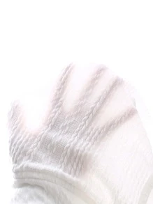 SHEIN Toddler Girls Solid Textured Tank Top - White - View 5