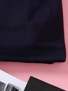 2件套女童纯色拉链Polo衫和短裤休闲套装+腰包