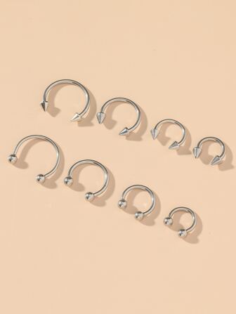 8 件/16 件/10 件不锈钢 C 形鼻环鼻箍
