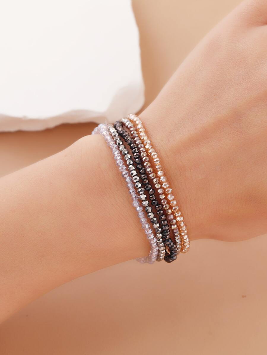 5pcs Minimalist Beaded Bracelet - Multicolor - View 1