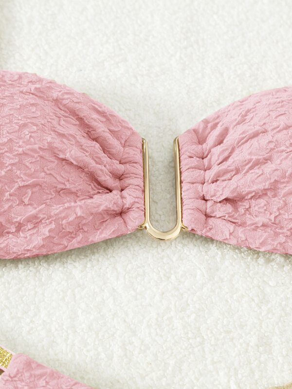 SHEIN Swim Mod Plain Cutout Bikini Swimsuit SHEIN USA