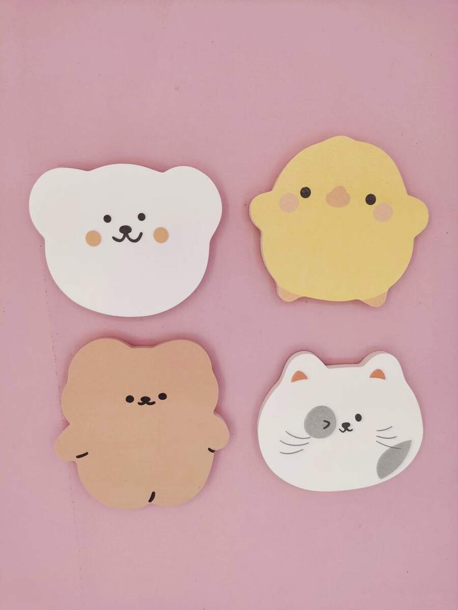 1入組卡通動物形狀隨機便簽 - 彩色 - 查看 1